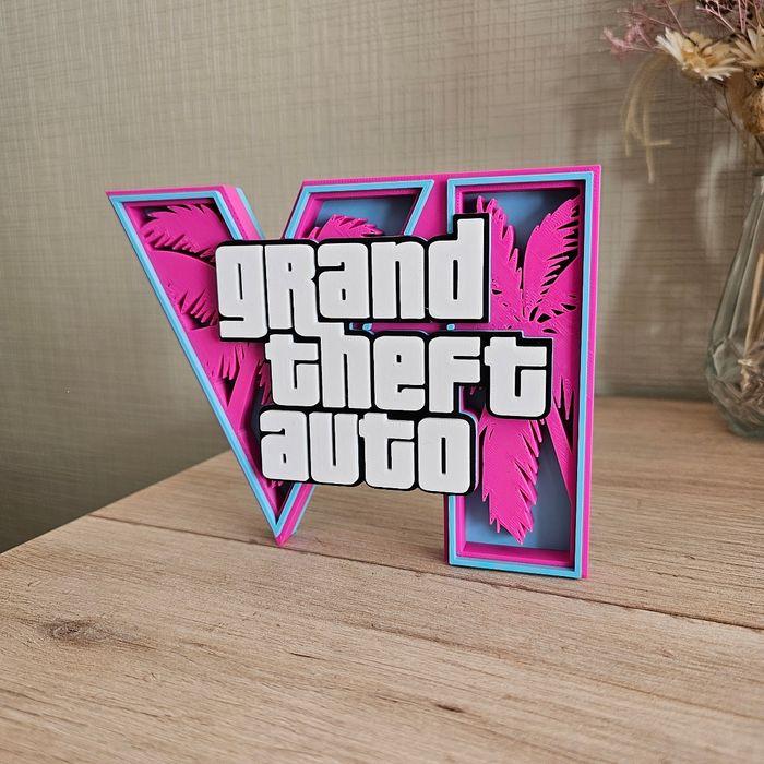 Figurine logo GTA grand theft auto 17x13cm FanArt - photo numéro 3