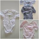 Lot de 4 bodies naissance fille