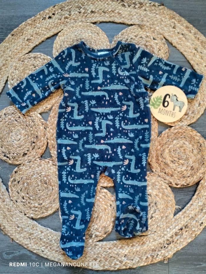 🦋 Joli pyjama grenouillère Croco 6 mois 68 cm TAO Tape à l'oeil - photo numéro 1