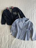 Lot gilet et chemise original marines 12 mois