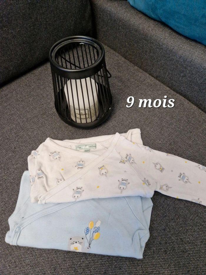 Lot de 2 body manches longues et 2 pyjamas velours - photo numéro 2