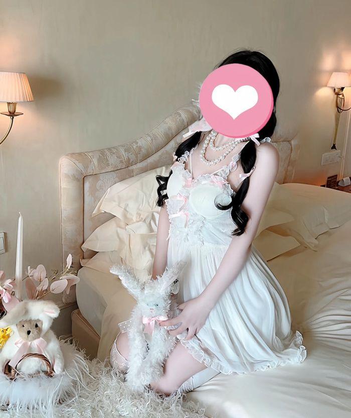 Dress Robe  rembourré pyjama Cute Kawaii Princess Cosplay White-Snow - photo numéro 15