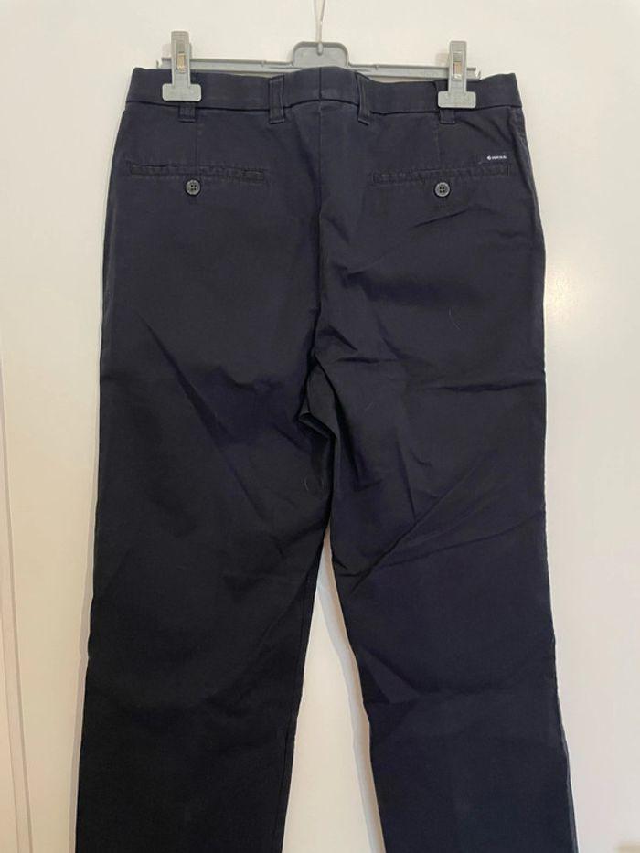 Pantalon chino bleu marine taille haute coupe droite m.e.n.s. Heinecke & Klaproth taille 44 - photo numéro 6