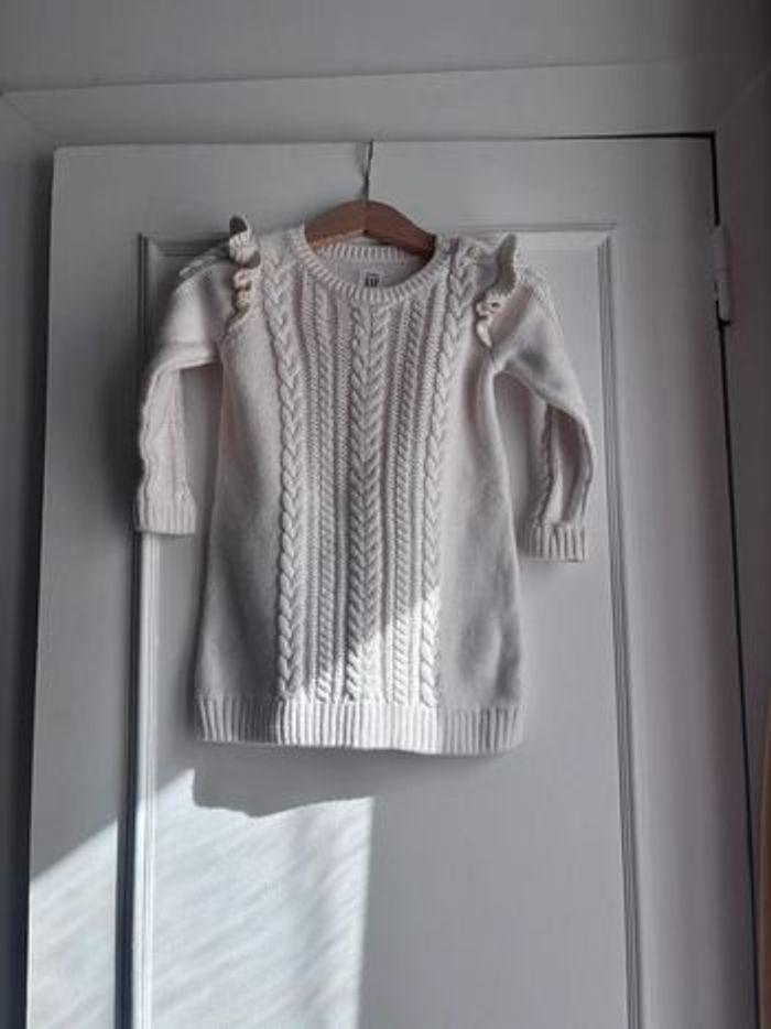 Gap baby 12-18 mois robe tricot écru - photo numéro 1