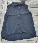 Chemise sans manche noir voile