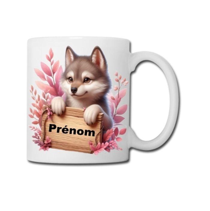 MUG Chiot à personnaliser (rose)