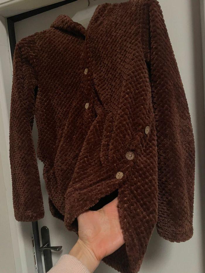 Veste polaire toute douce marron taille M - photo numéro 3