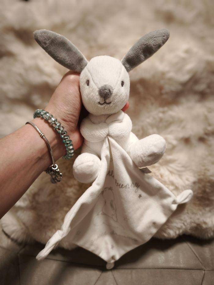 Doudou peluche lapin My Little Bunny, blanc gris mouchoir Sweet Dreams SIMBA TOYS - photo numéro 2