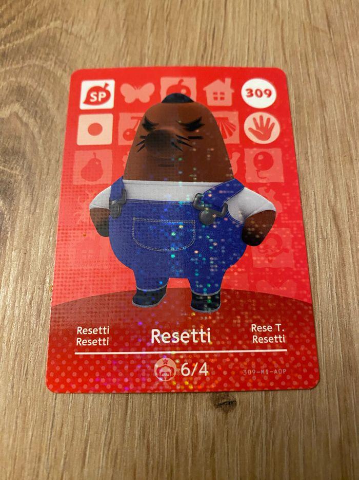 Carte amiibo Resetti n309 - photo numéro 1