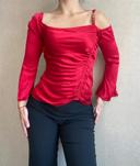 Silk red top