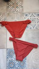 Lot de 2 bas de maillots de bain terracotta orange