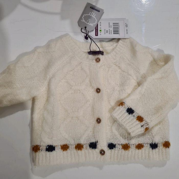 Gilet blanc fille 9 mois sergent Major 10€ - photo numéro 2