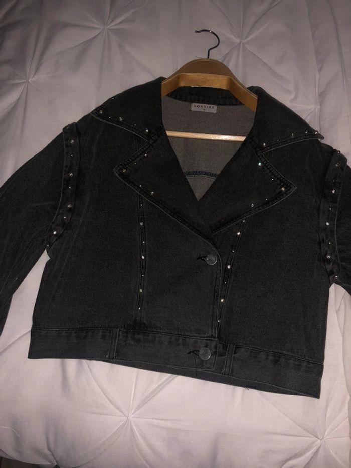 Veste en jean noir loavies txs - photo numéro 1