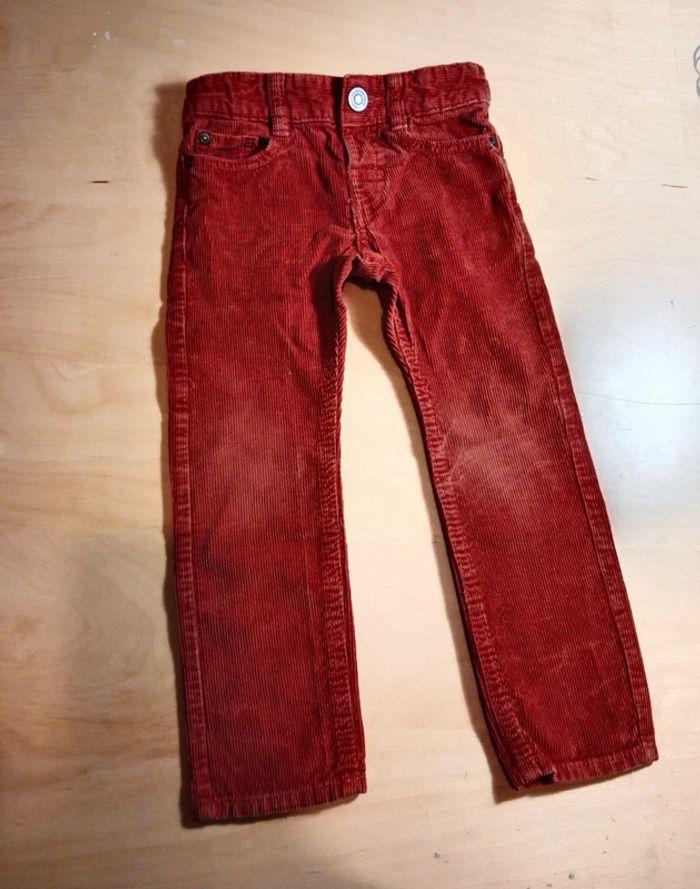 Pantalon velours rouille Kiabi 3ans - photo numéro 1