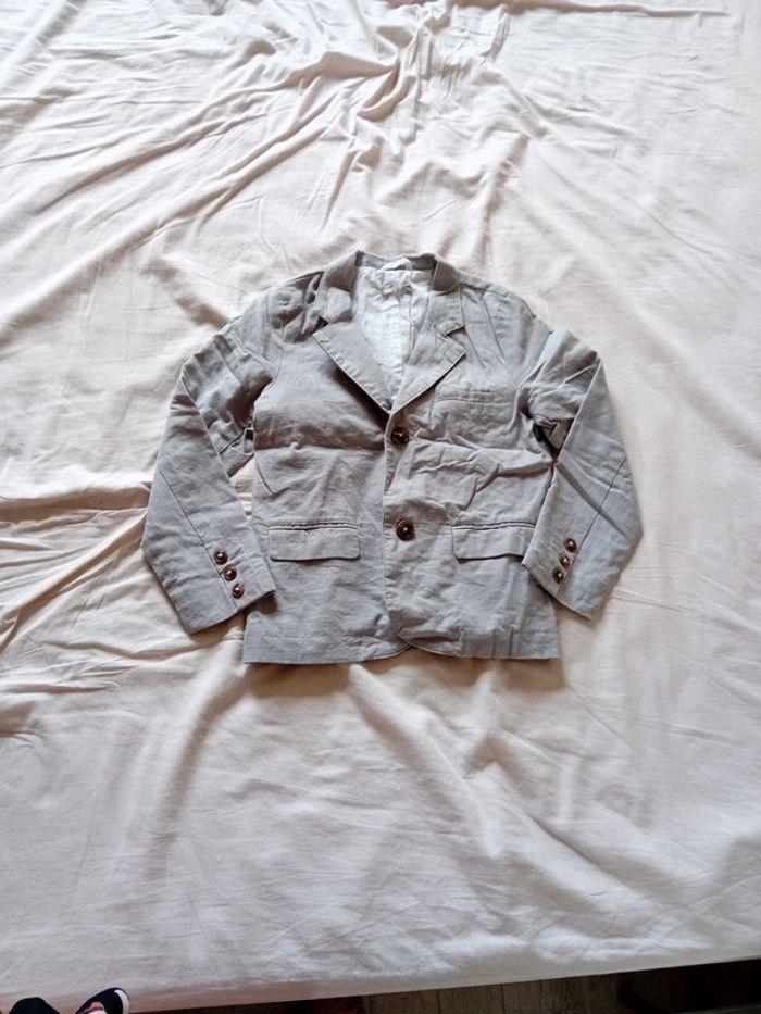 Veste costume 5ans gris clair lin vertbaudet - photo numéro 1