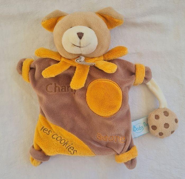 Doudou marionnette ours Charly adore les cookies- Baby Nat