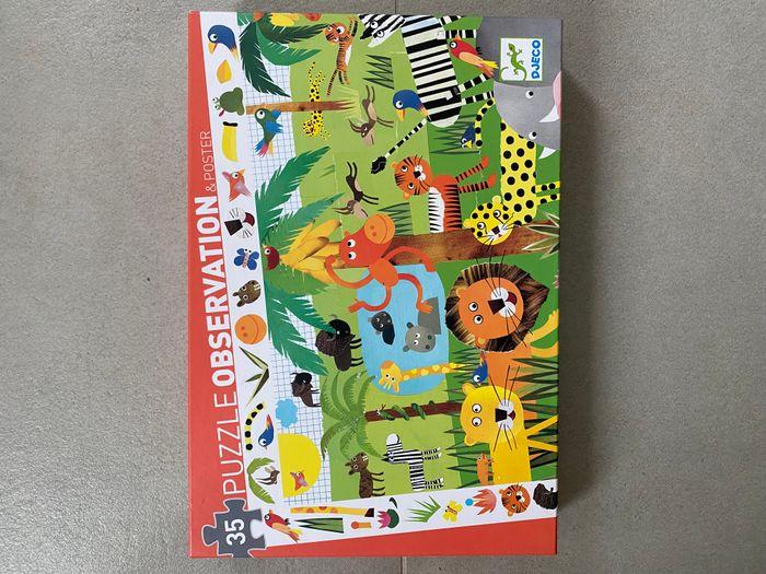 Puzzle observation Djeco La jungle 35 pièces 3 ans - photo numéro 2