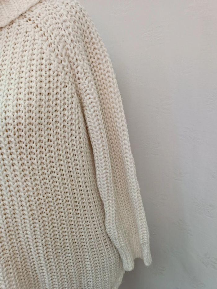 Pull tricot blanc taille S - photo numéro 4