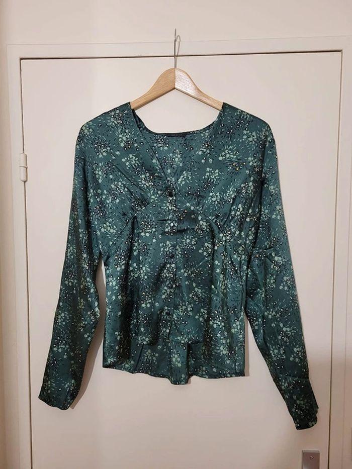 blouse ikks vert foncé taille 40 - photo numéro 1