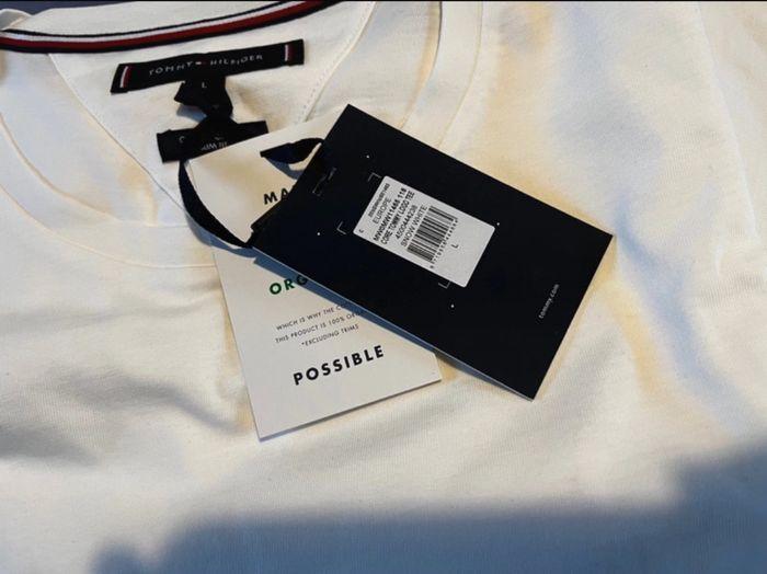 T-shirt manche courte Tommy Hilfiger Taille L Blanc - photo numéro 4