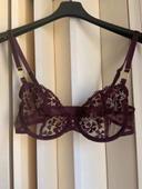 Soutien-gorge bordeaux Datjeeling 90C