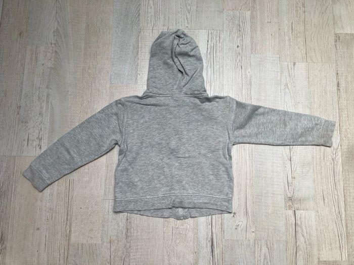 Sweat zippé à capuche gris 8 ans - photo numéro 2