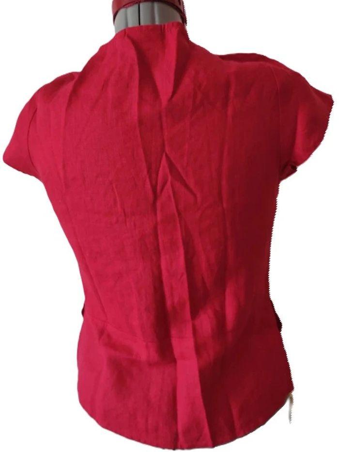 Chemise rouge Verck ? Lin Taille 2 - photo numéro 3