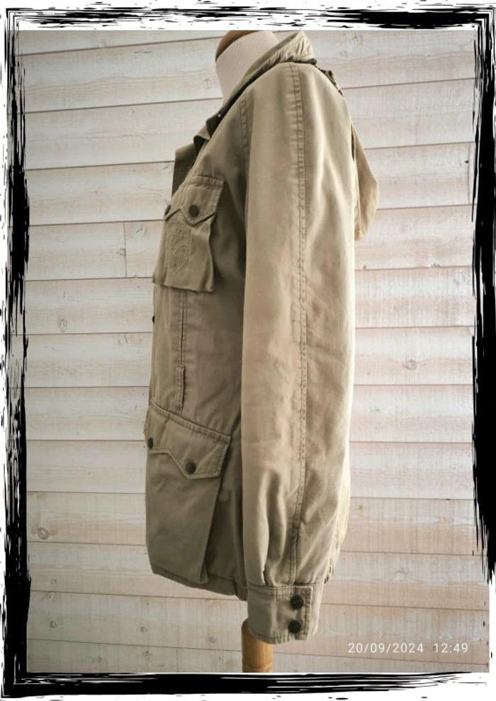 Blouson mi-long à capuche beige  Levi's taille 36 (s) - photo numéro 6