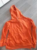 Sweat a capuche corail orange