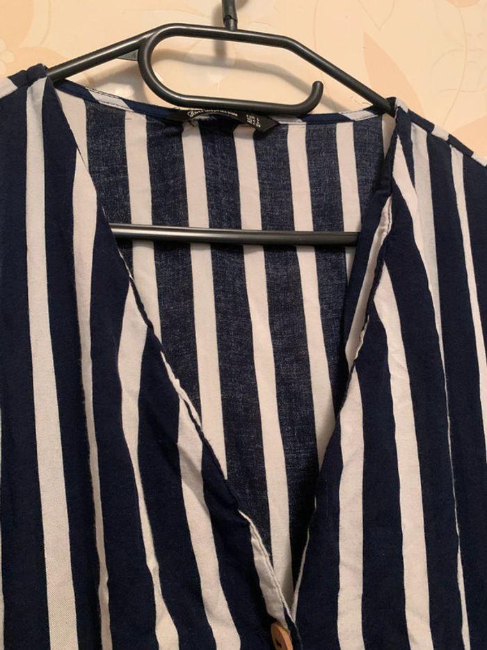 Robe chemise à rayures bleu et blanc - photo numéro 13