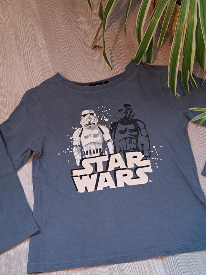 Lot de 2 t-shirts manche longue garçon wars 6 ans - photo numéro 3