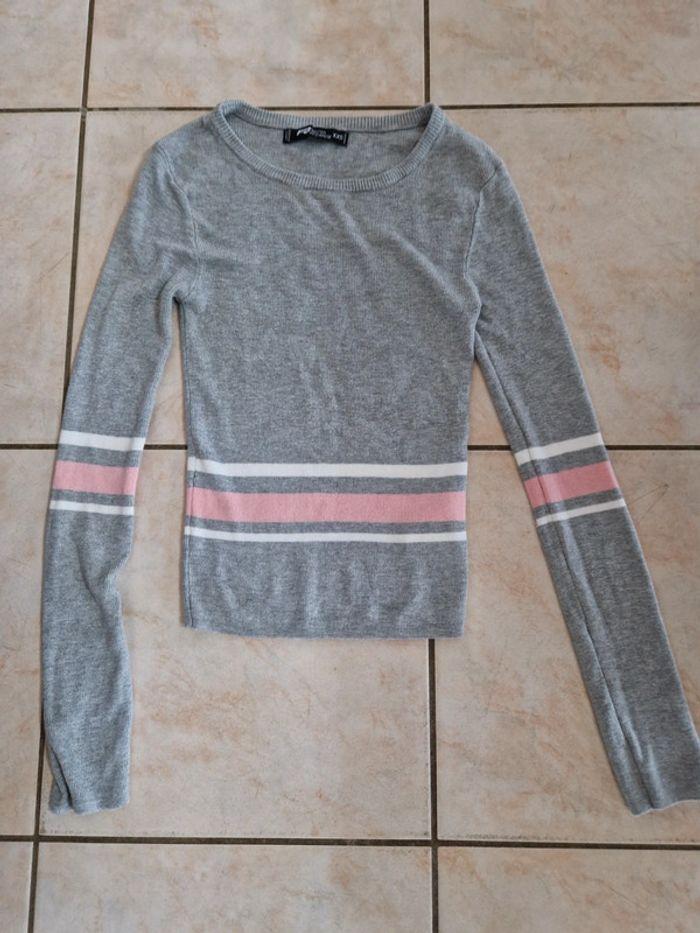 Pull fin xxs gris New yorker