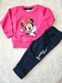 Haut manches longues et pantalon jogging Minnie rose et bleu marine/AC Criaçoes-6mois