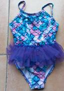 Maillot de bain 1 pièce enfant fille tutu violet 4 ans princesse