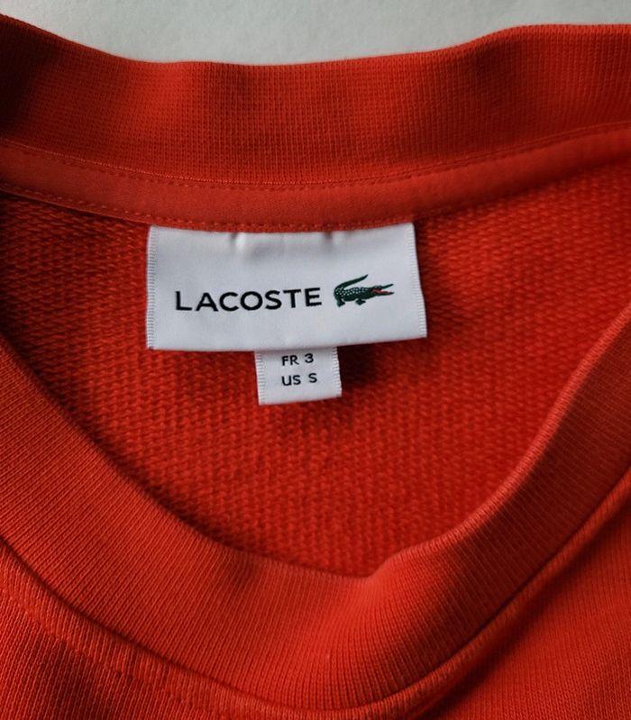 Sweat-shirt à col ras du cou imprimé rouge/orange Lacoste Motion pour homme - photo numéro 6