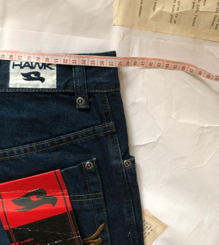 Pantalon carpenter en jean coupe skater baggy Hawk brodé y2k 100% coton taille 29US #18 - photo numéro 14