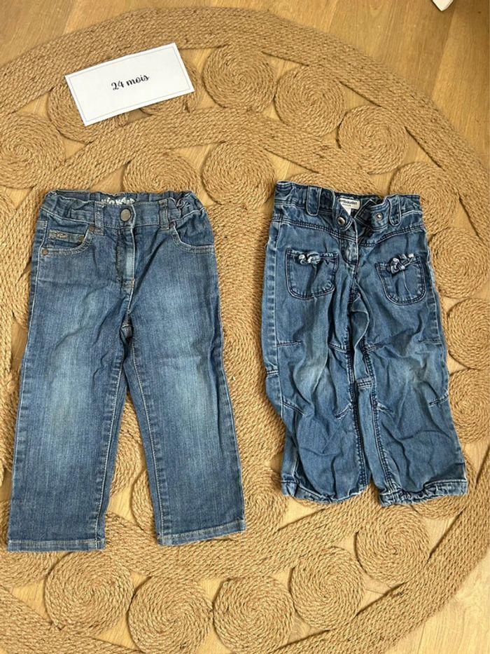 Lot de 2 jeans - 24 mois - photo numéro 1