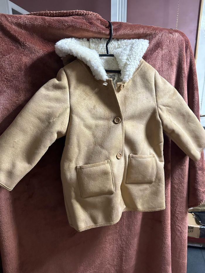 Manteau mixte en daim à capuche - photo numéro 3