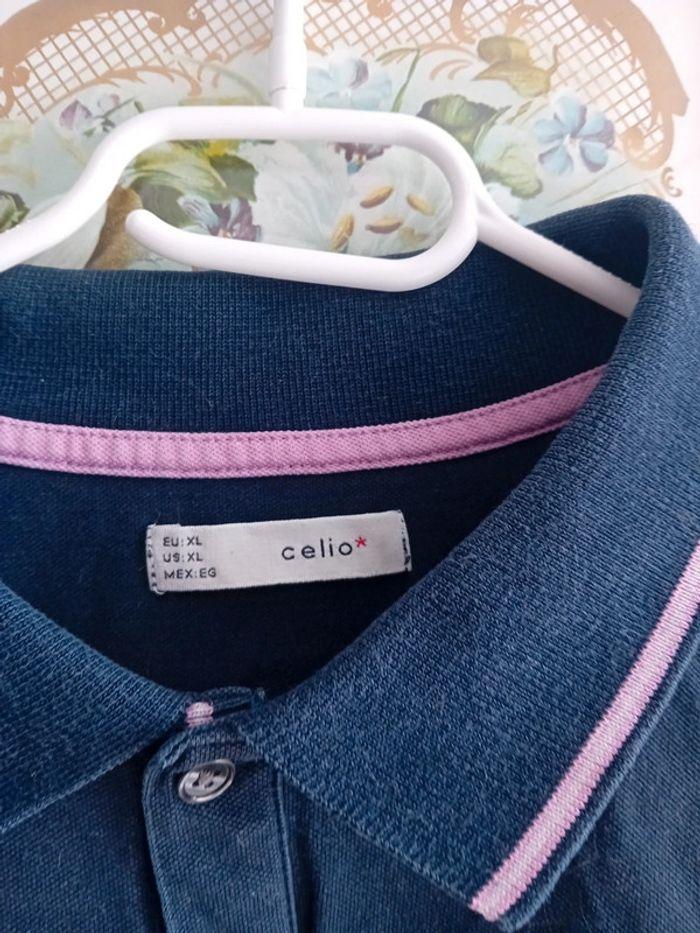 Polo bleu marine à grandes manches taille XL de chez Celio - photo numéro 2