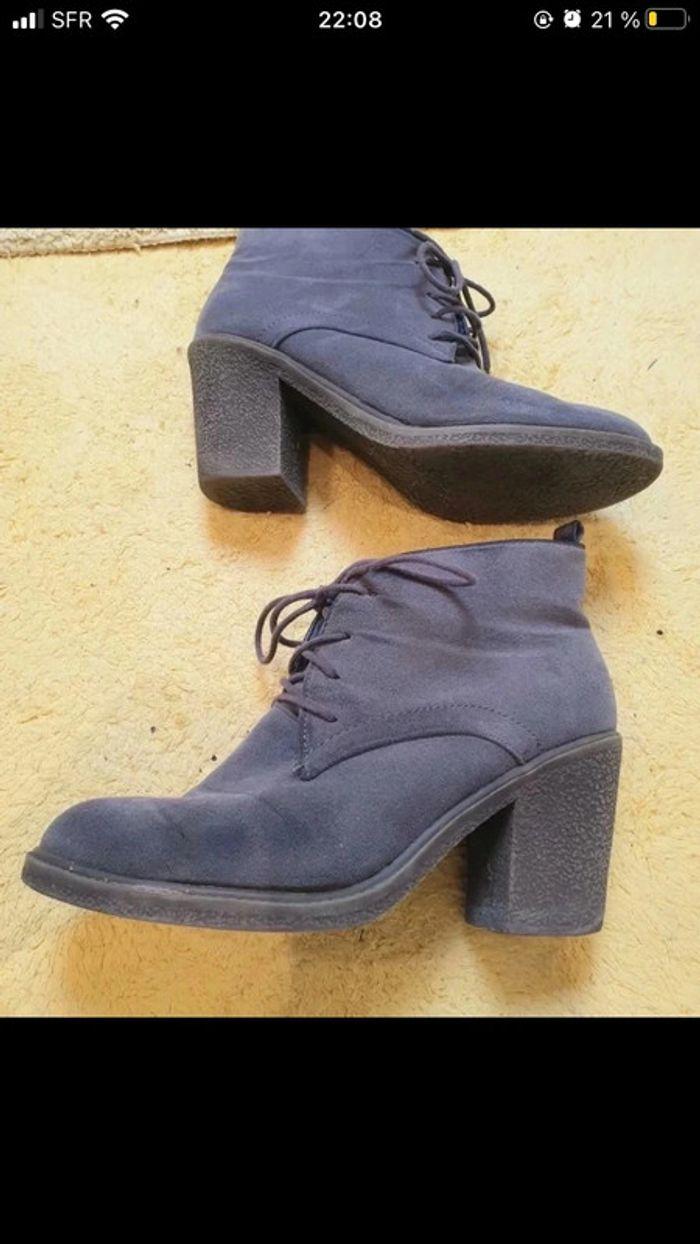 bottines grises en daim - photo numéro 2