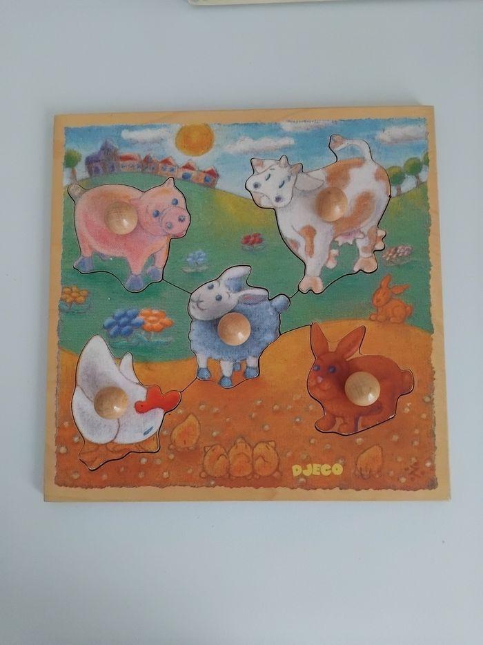 🧩 PUZZLE en Bois Animaux Chiffres Eveil DJECO - photo numéro 2