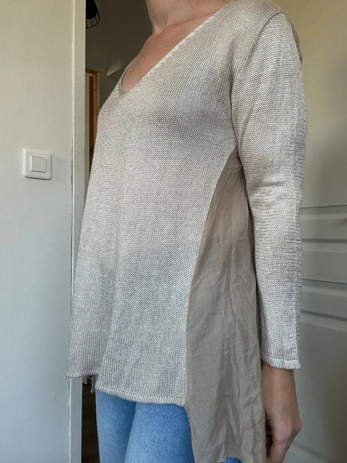 Pull fin beige Zara taille 38 💖 - photo numéro 5