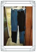 Jeans bleu et noir patchwork vintage y2k M/38