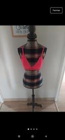 Soutien gorge sans armature bralette dentelle orange taille m Primark