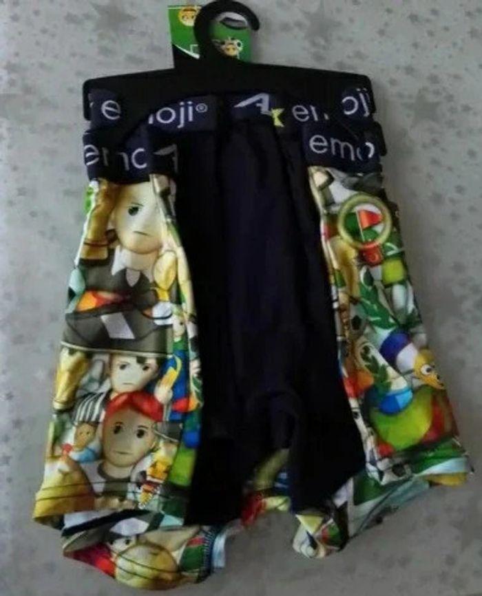 Lot de 2 boxers Athena Emoji bleu et print euro taille XL neufs avec étiquett - photo numéro 2