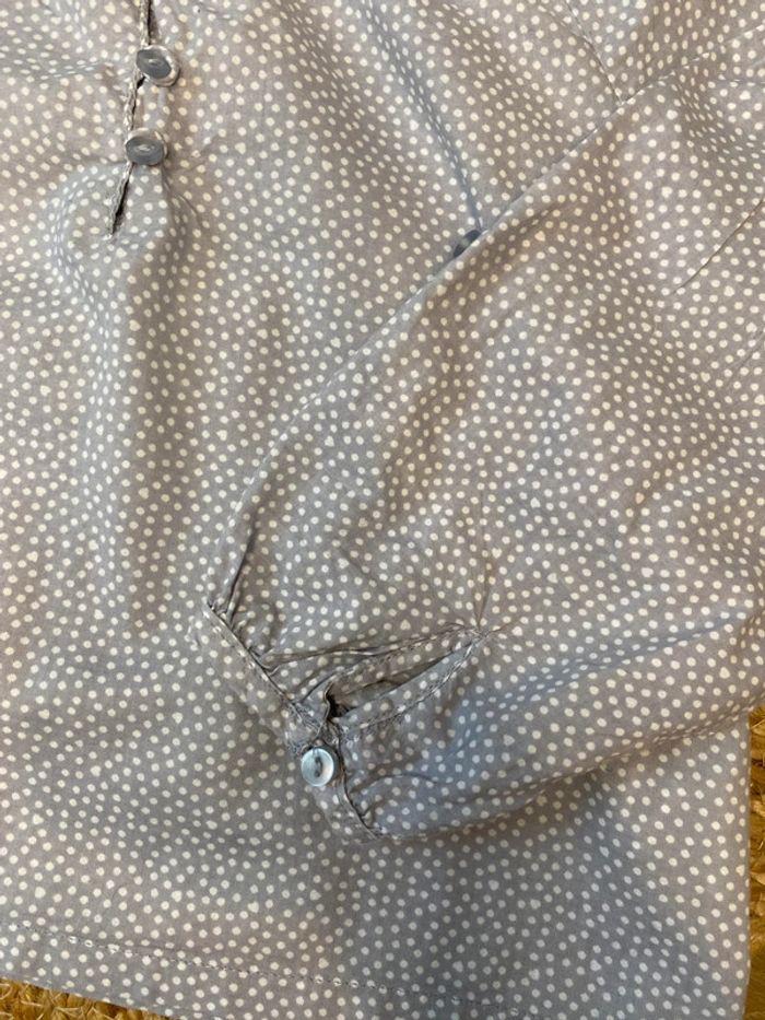 Blouse manches longues grise à pois blanc Tex taille 2/3 ans - photo numéro 5