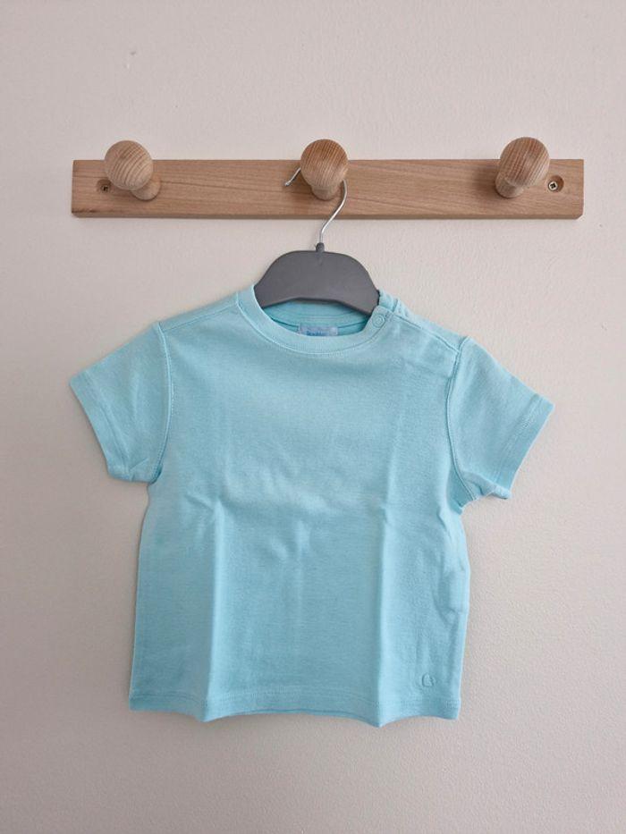 T-shirt à manches courtes bébé garçon Bleu clair uni 18 mois Tex Baby - photo numéro 1