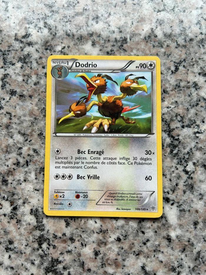 Carte Pokémon française Dodrio rare, 100/135, Tempête Plasma - photo numéro 1