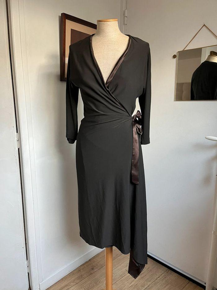 Magnifique robe de luxe portefeuille Max Mara taille 40 en soie et viscose - photo numéro 1