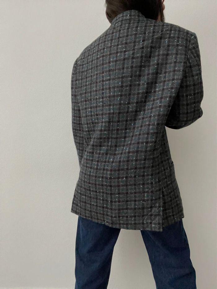 Oversized blazer effet carreaux 100% laine - photo numéro 17